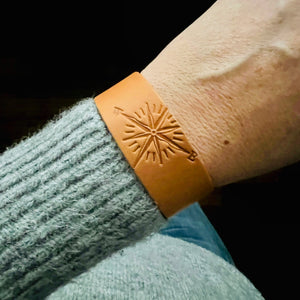 Stamped Leather Cuff Bracelet