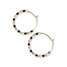 Load image into Gallery viewer, Victoria Mixed Beaded Hoop Earrings
