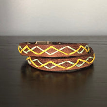 Load image into Gallery viewer, Shoebox Market, Leather Stitched Wrap Bracelets, , Lafayette, IN
