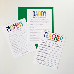Shoebox Market, Cards - All about Mommy, Daddy, Teacher, Card, Lafayette, IN