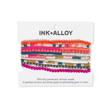 Load image into Gallery viewer, Rainbow 10 Strand Stretch Bracelets
