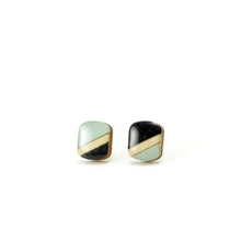 Load image into Gallery viewer, Color Block Modern Titanium Stud Earrings
