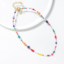 Load image into Gallery viewer, Kaleidoscope Beaded Choker Necklace
